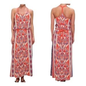 The North Face Nicolette Maxi Dress Small Patchwork Print Sleeveless Boho